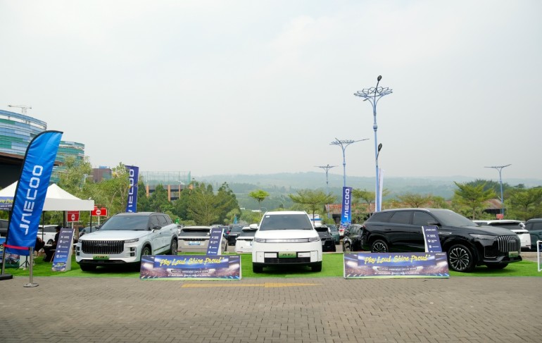 Deretan mobil Jaecco yang menjadi sumber inspirasi dalam eksplorasi anak muda