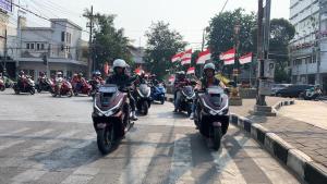 Ribbon Bikers Honda PCX Konvoi Simpatik Rayakan HUT RI ke-81