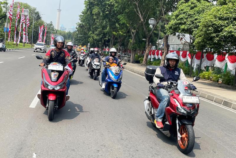 Komunitas Honda melakukan Convoy Kemerdekaan dengan mengnjungi destinasi bersejarah di Jakarta