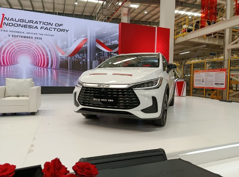 Salah satu mobil BYD yang akan diproduksi di pabrik BYD Subang, Jawa Barat